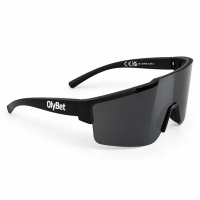OlyBet — Sporta saulesbrilles ar logo apdruku