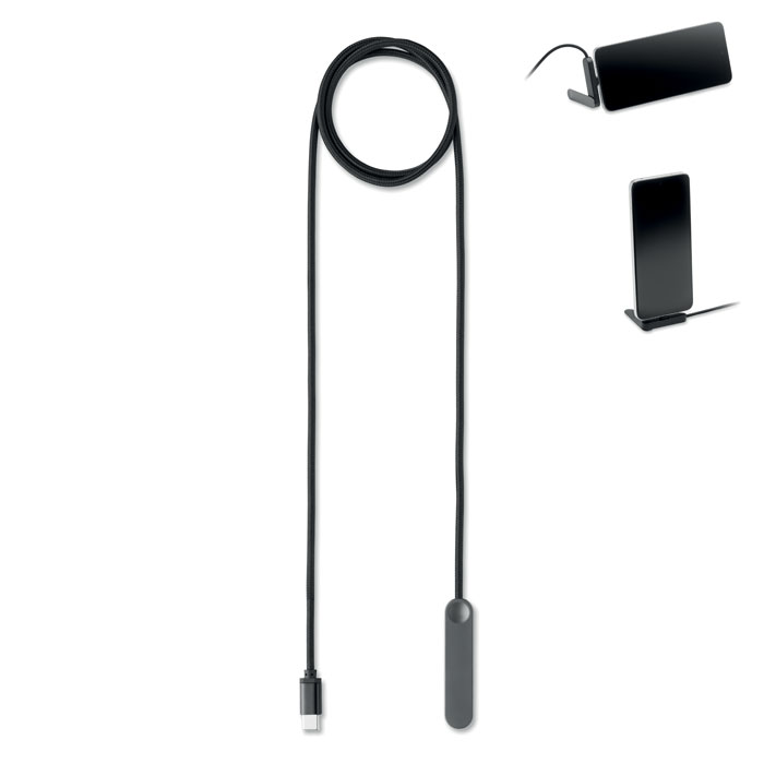 USB-C cable NIFTY 60 W with phone stand and your logo