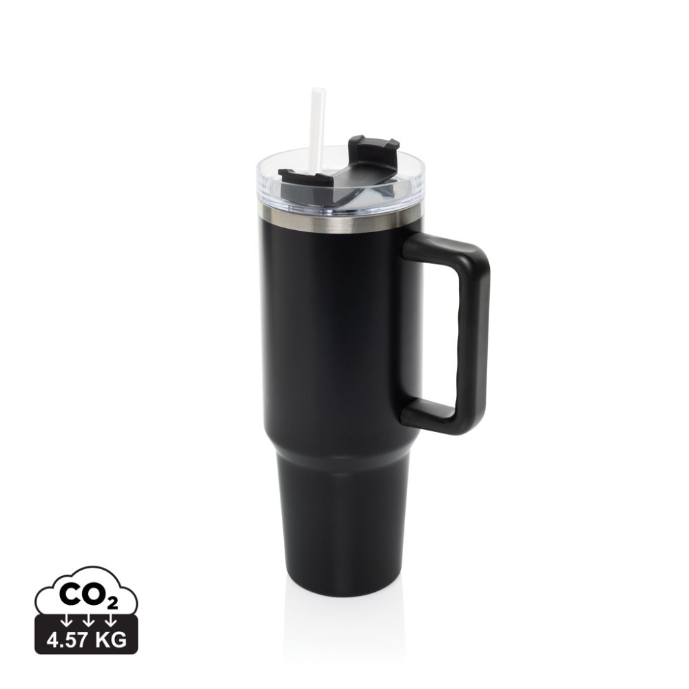Termokrūze Peakflow no pārstrādāta tērauda 1200 ml ar jūsu logo