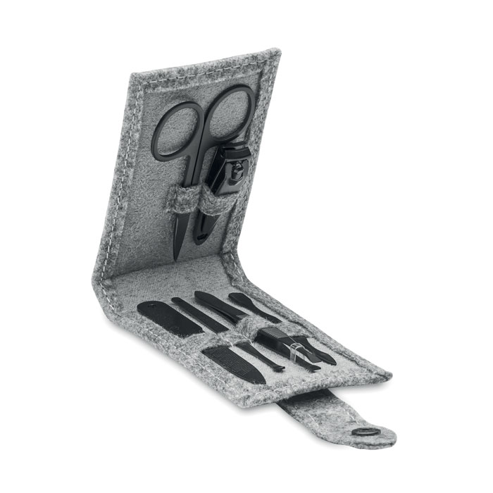 NAILKIT FELT manicure set in an RPET felt pouch with your logo