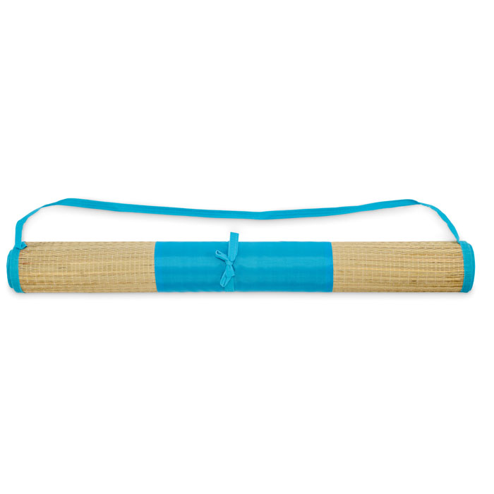 RAFIA straw beach mat, roll-up with carry strap, with your logo