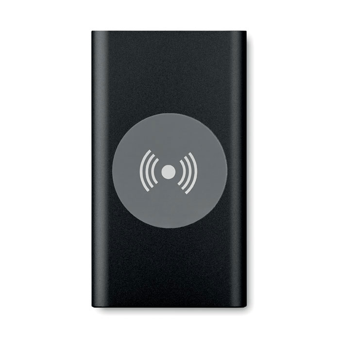 Wireless power bank POWER&WIRELESS 4000 mAh with 4 LED indicators with your logo