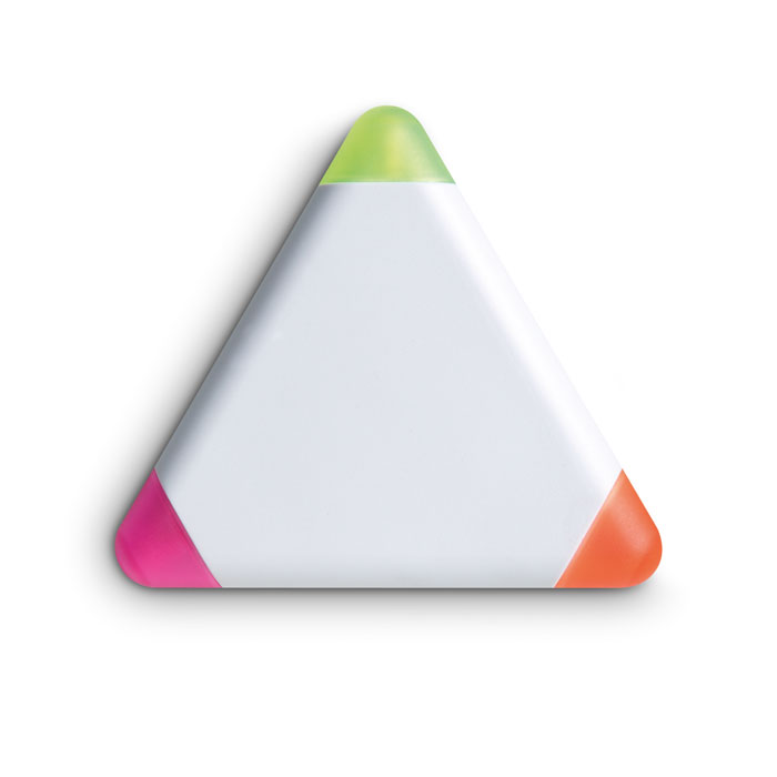 TRIANGULO triangular highlighter with three ink colours with your logo