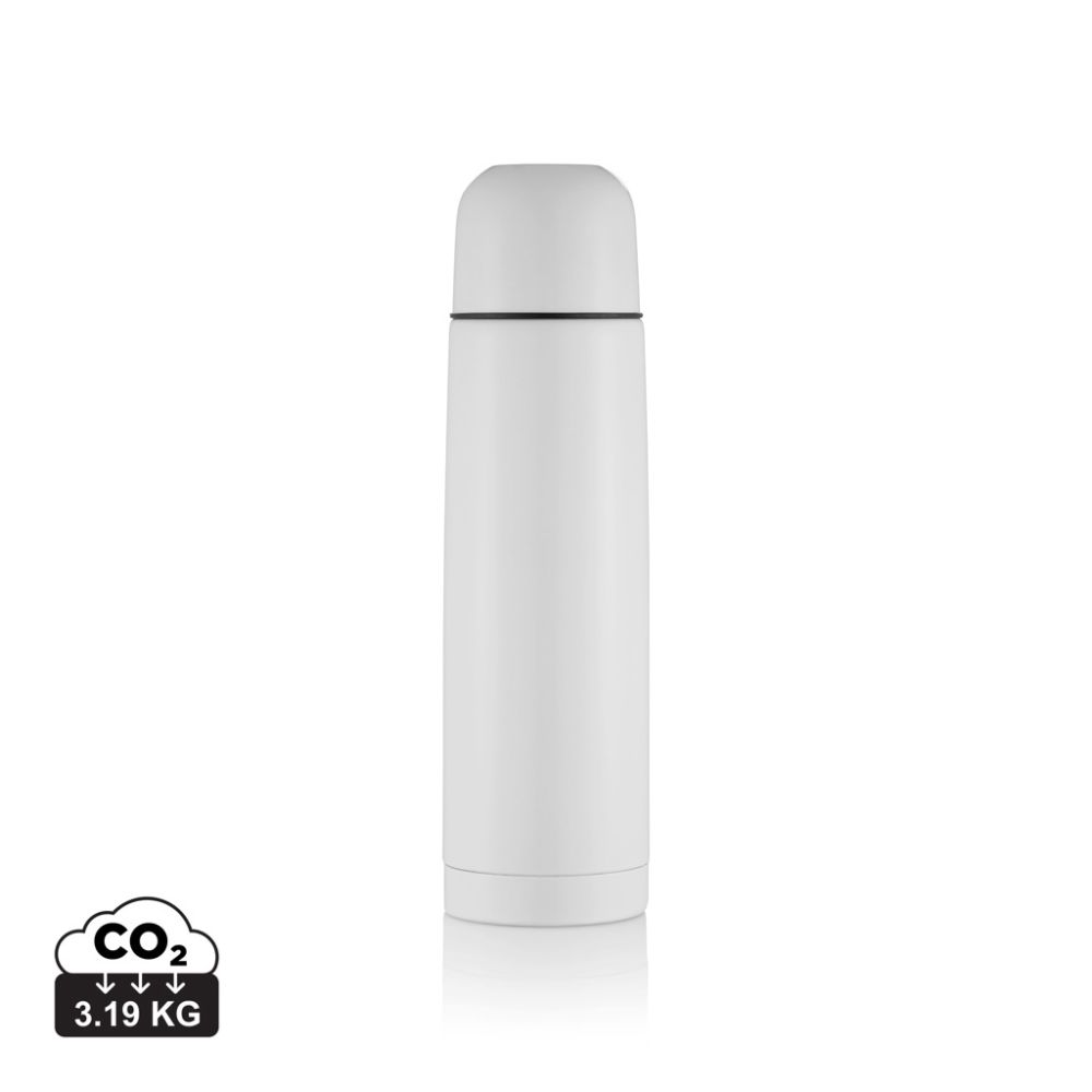 Stainless steel flask 500 ml, vacuum insulated with cup, with your logo