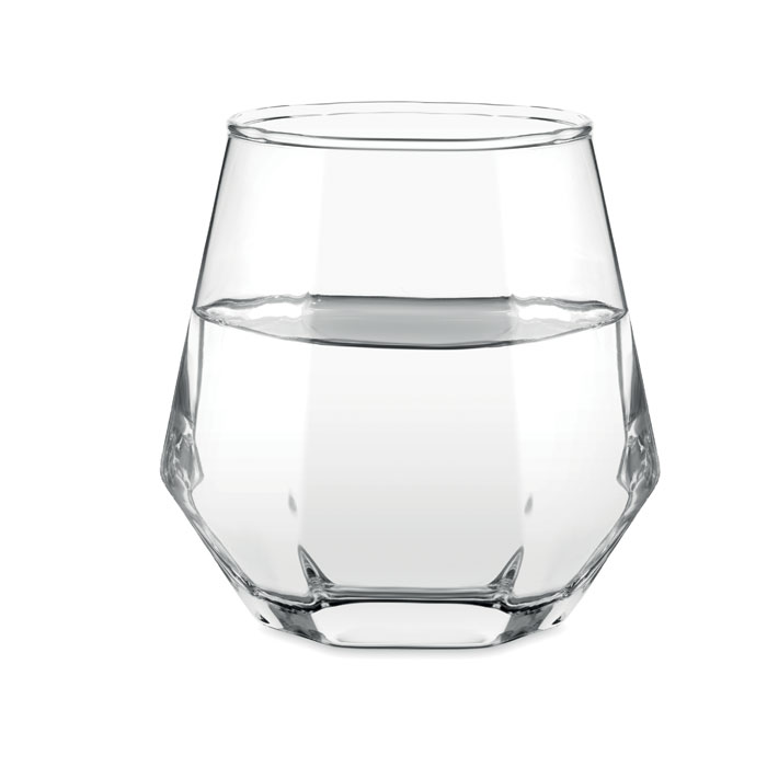 Stikla glāze KIMBERO 300 ml ar ģeometrisku formu ar jūsu logo