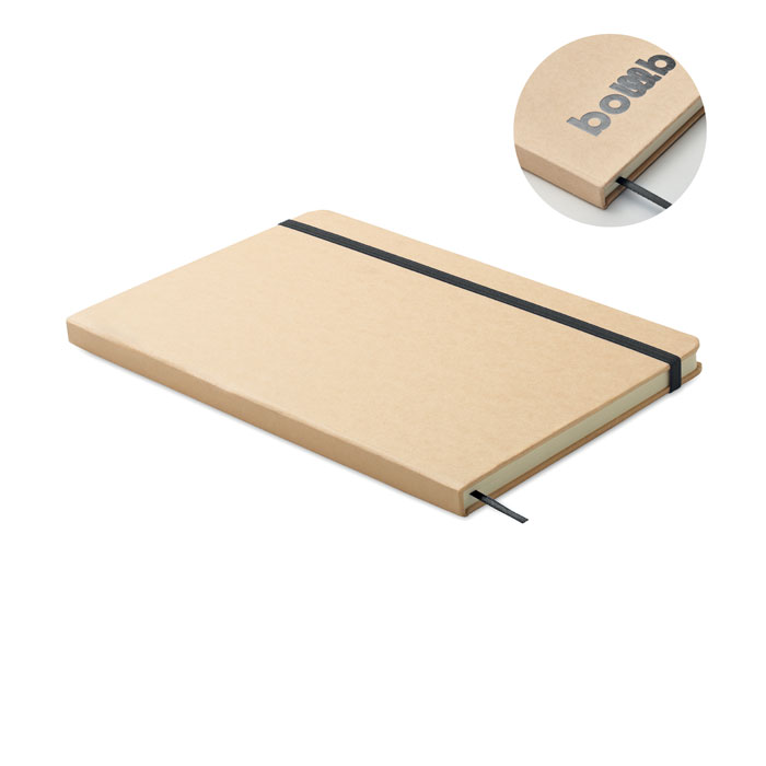 A5 notebook ROUTE with colour reveal after laser engraving, with your logo