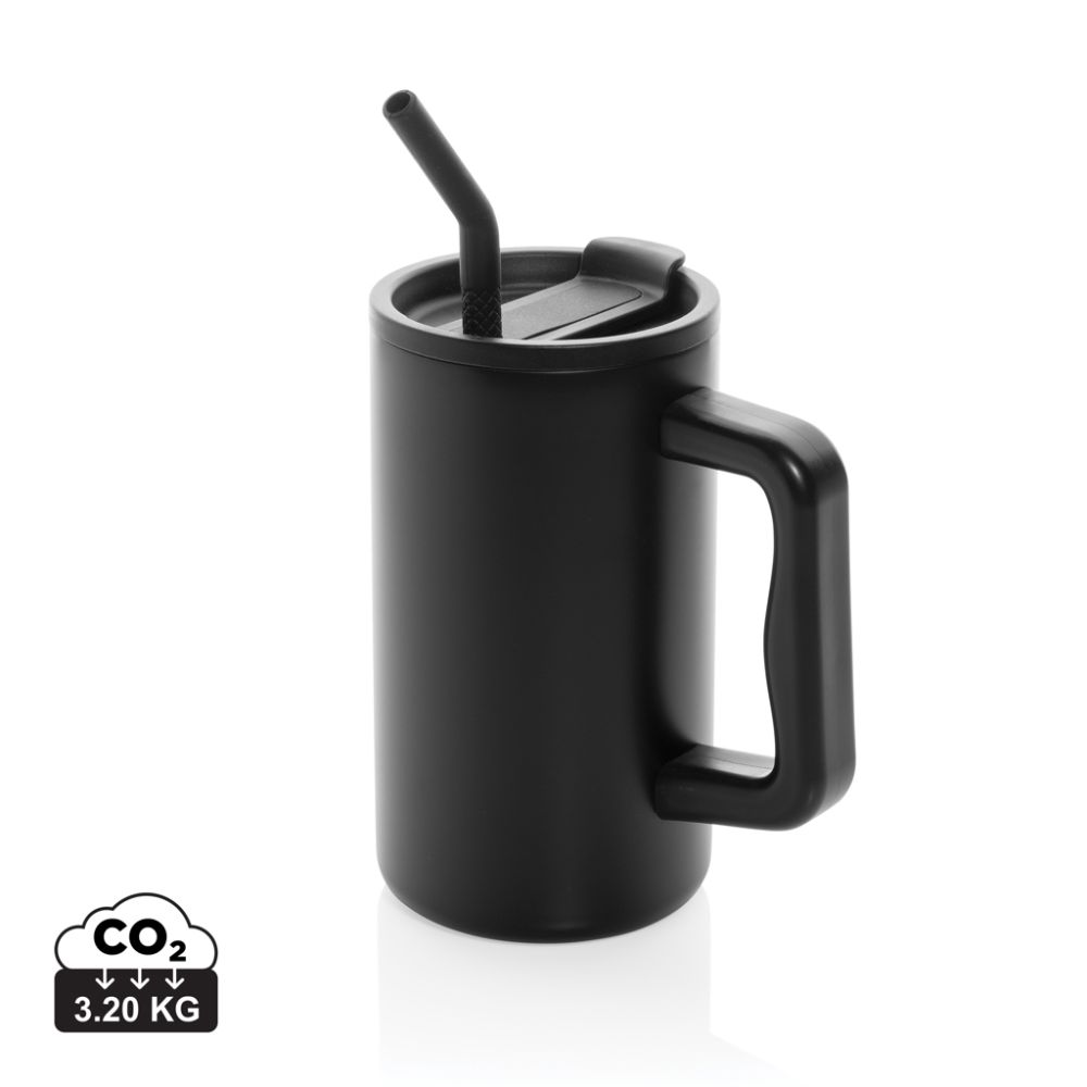 Termokrūze Cube no pārstrādāta nerūsējošā tērauda 800 ml ar jūsu logo