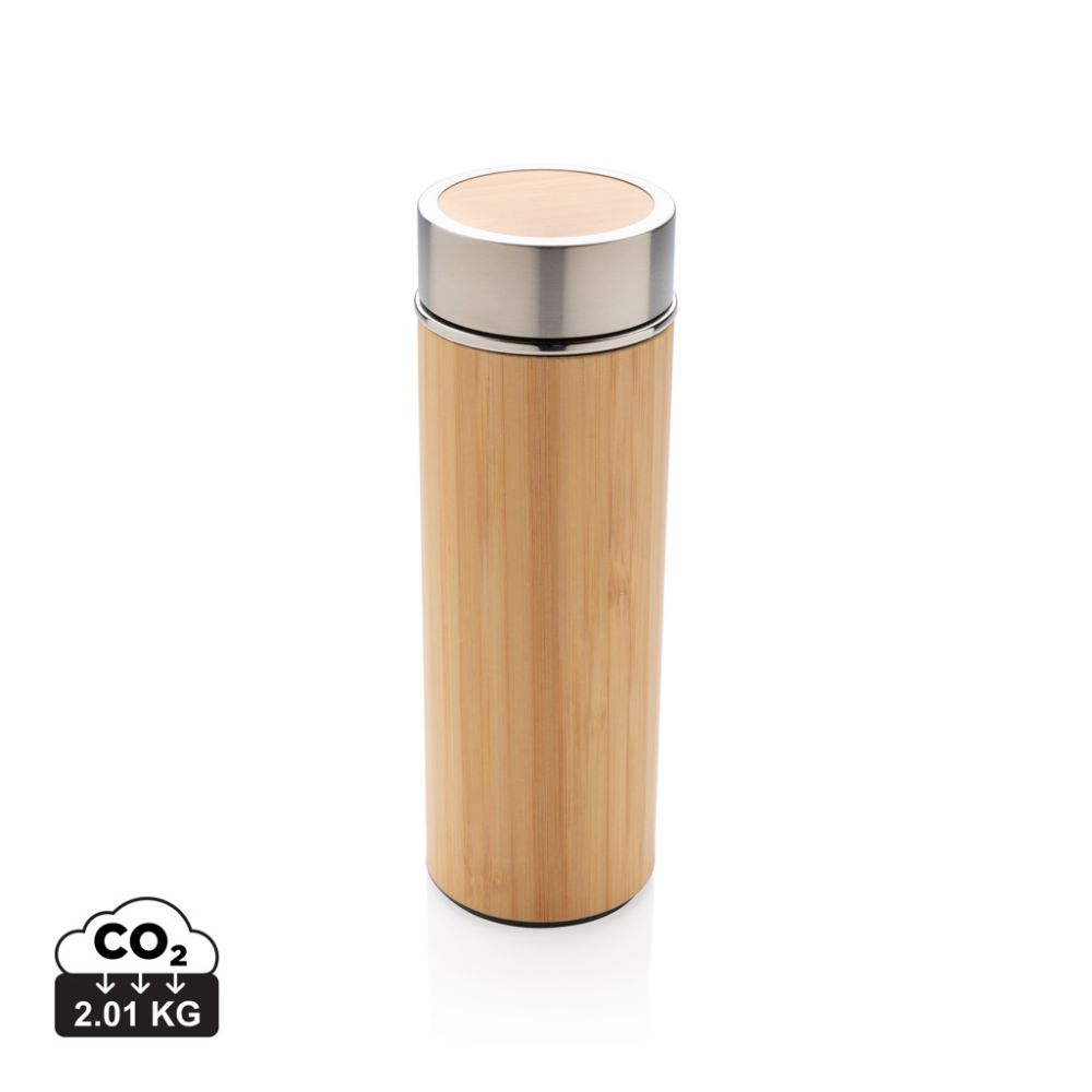 Bamboo vacuum bottle P436.23, 300 ml, leakproof, with your logo