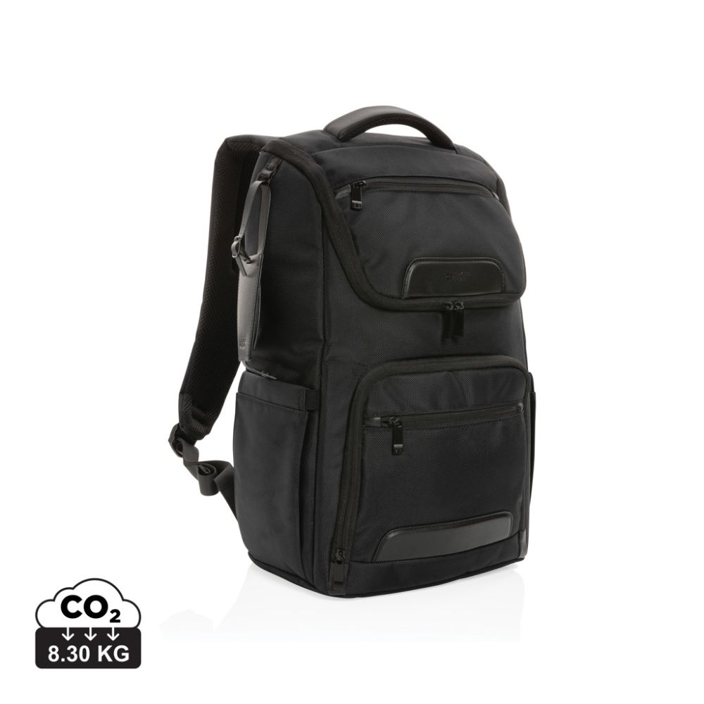 Swiss Peak AWARE™ Voyager 15.6" laptop backpack made from rPET with your logo