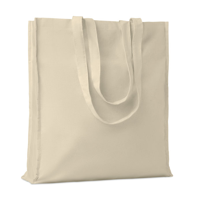 Cotton shopping bag PORTOBELLO with long handles and gussets with your logo