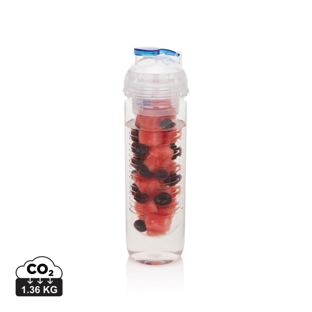 Pudele ar augļu infuzoru no Tritan 500 ml ar jūsu logo