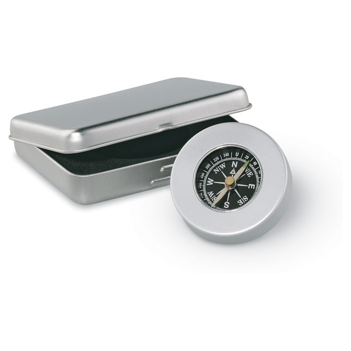 Nautical compass TARGET in a tin box with your logo