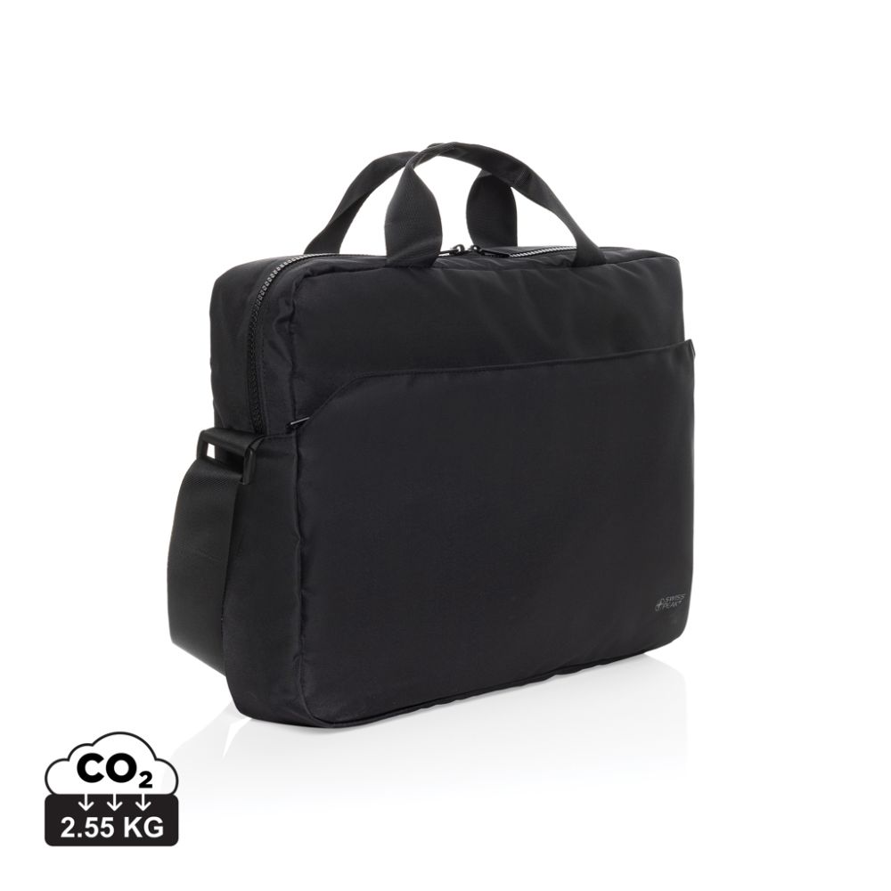 Laptop bag Swiss Peak Aware™ Essential 15.6" made from rPET with your logo