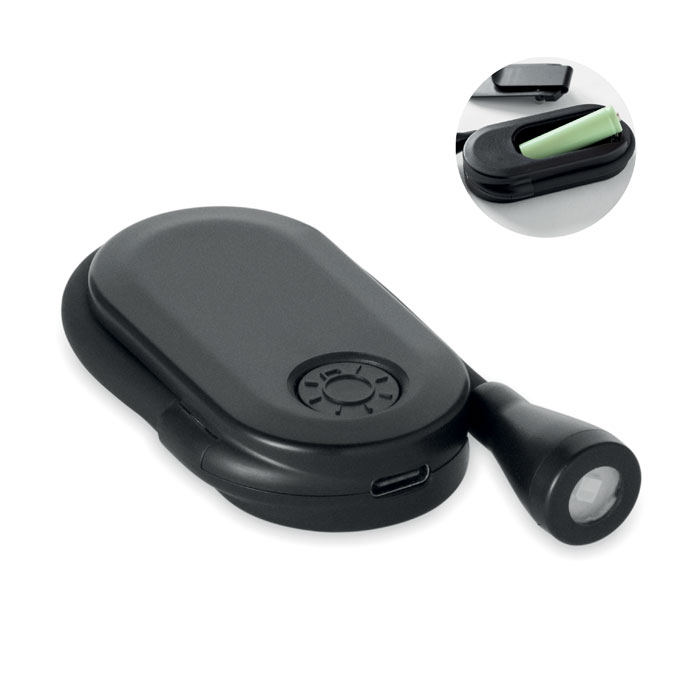 Rechargeable book light SCENE REPLA with flexible body and clip, with your logo