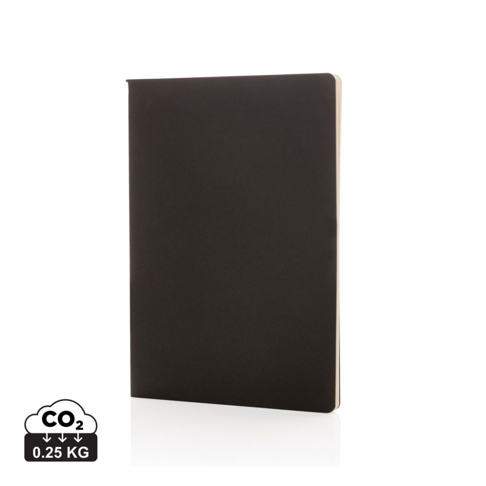 A5 piezīmju grāmata P774.44 ar FSC® papīra vāku un līniju lapām ar jūsu logo