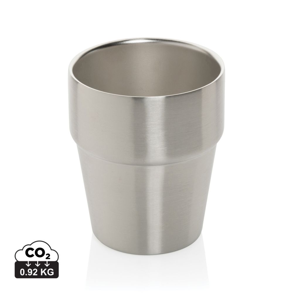 Dubultsienu krūze Clark no pārstrādāta tērauda 300 ml ar jūsu logo