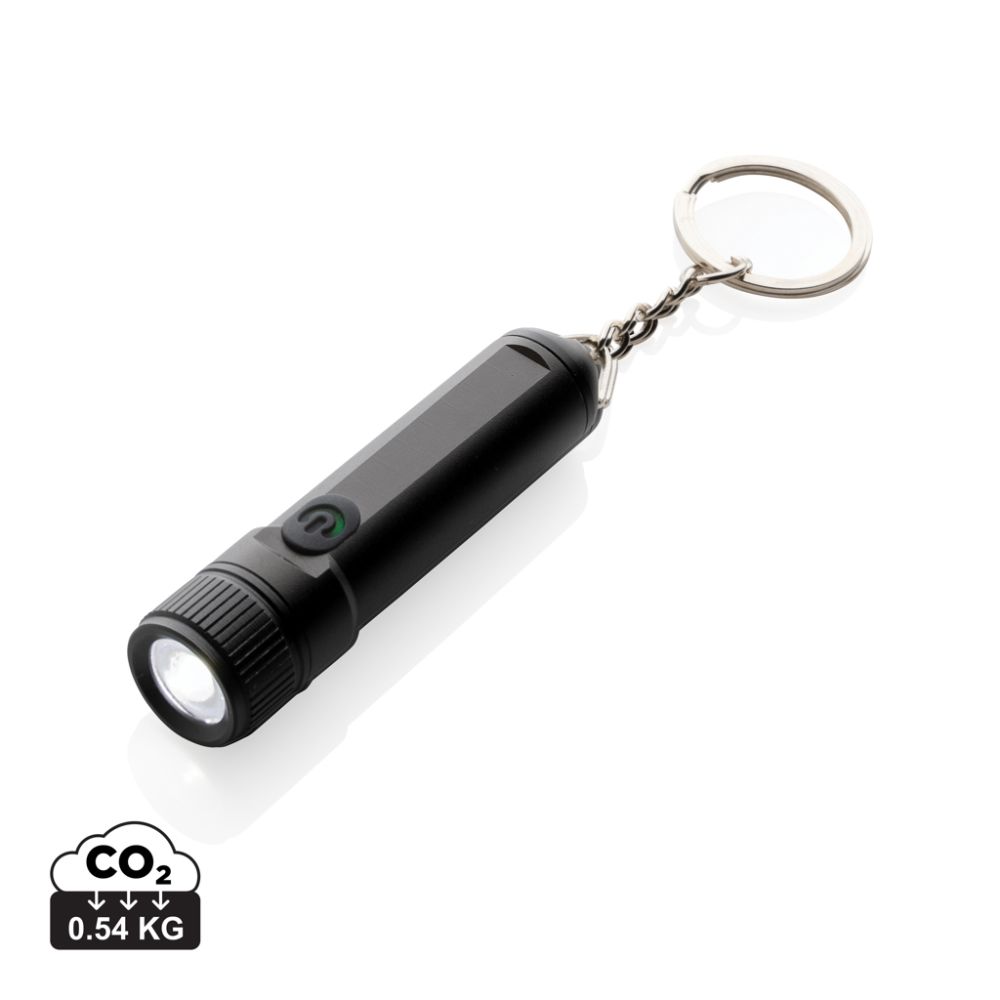 Atslēgu piekariņš-lukturītis Gear X ar USB-C uzlādi un 120 lumeniem ar jūsu logo