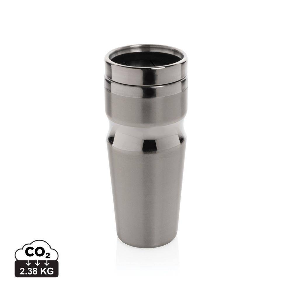 Krūze Contour no nerūsējošā tērauda 350 ml ar vāciņu un jūsu logo