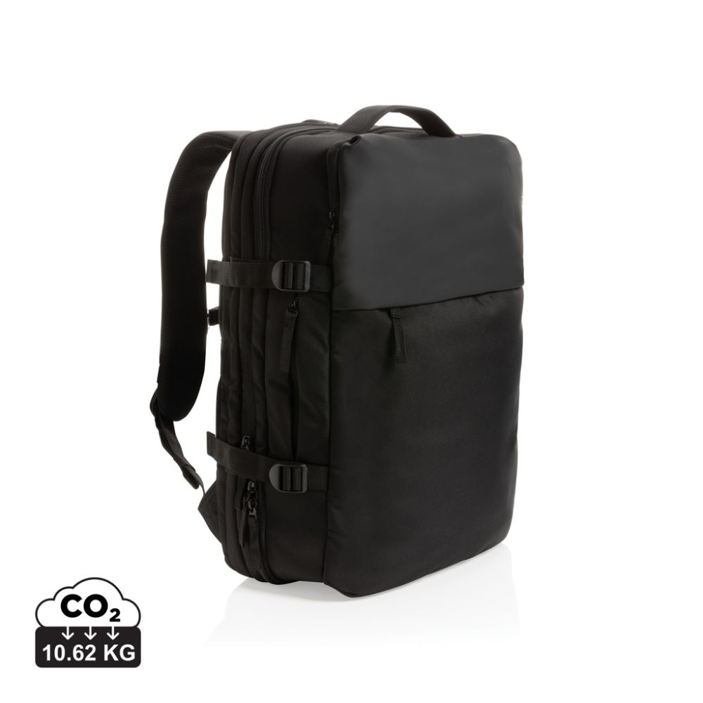 Swiss Peak AWARE™ RPET expandable weekend backpack for 15.6" laptops with your logo