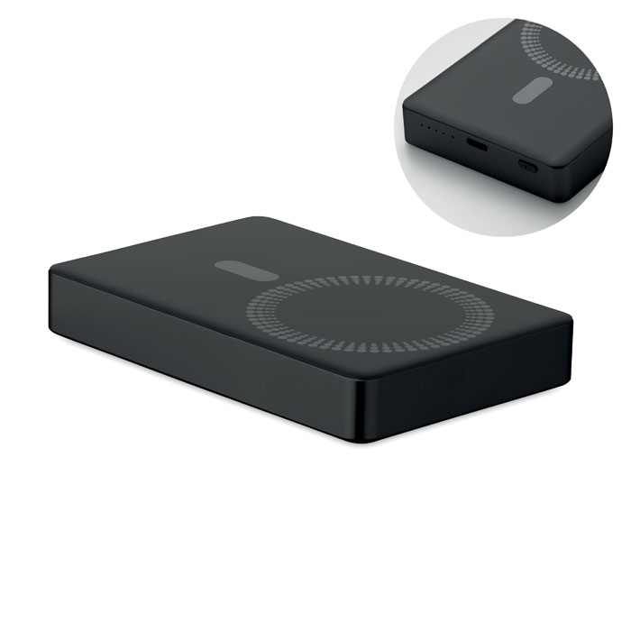 Magnētiskais bezvadu powerbank POWERMAG 10 000 mAh ar jūsu logo