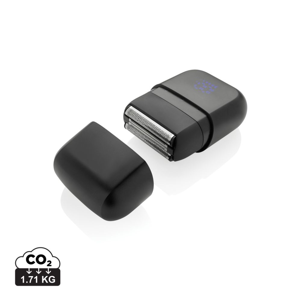 TrimBlade rechargeable travel shaver IPX7 with travel lock, with your logo
