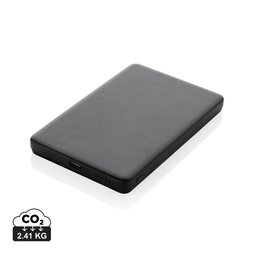 Magnētiskais powerbank Orion 5000 mAh no pārstrādāta alumīnija ar jūsu logo