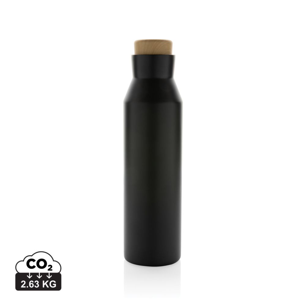 Vakuuma pudele Gaia no pārstrādāta nerūsējošā tērauda 600 ml ar jūsu logo
