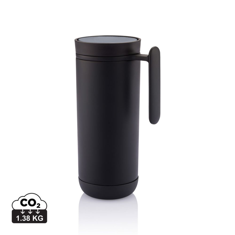 Travel mug Clik, leak proof with 360° drinking lid, with your logo