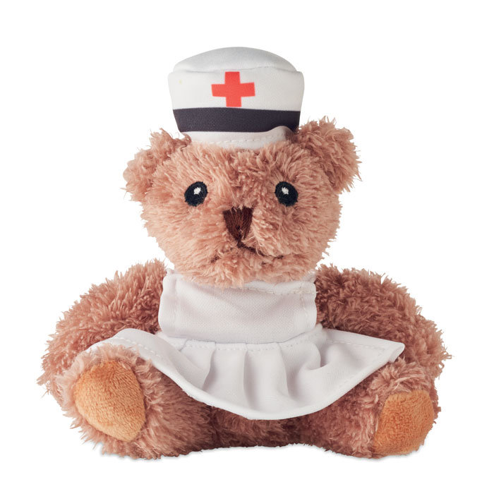 Plīša lācītis medmāsa NURSE ar jūsu apdruku