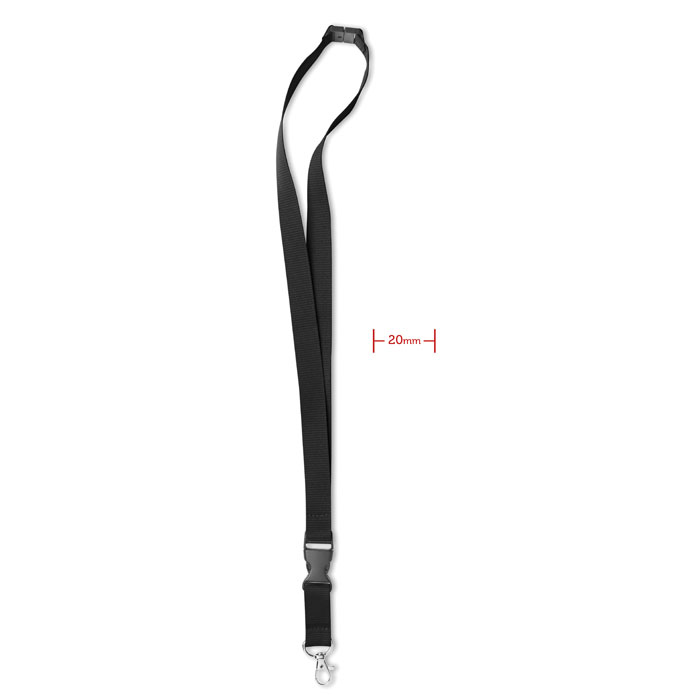 Lanyard LANY ar metāla āķi un drošības aizdari ar jūsu logo