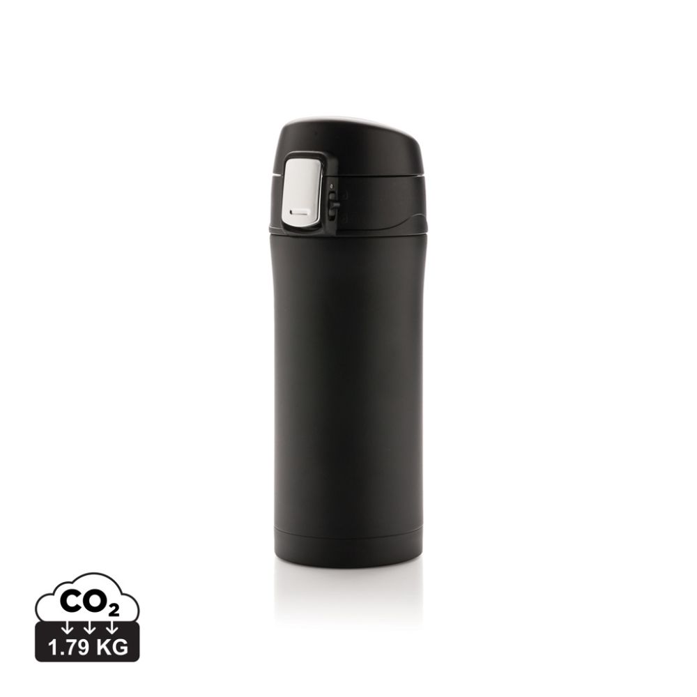 Vakuuma termokrūze P435.06 no pārstrādāta nerūsējošā tērauda 300 ml ar jūsu logo