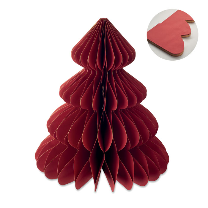 Foldable paper Christmas tree decoration HARMOBIG, magnet closure, with your logo