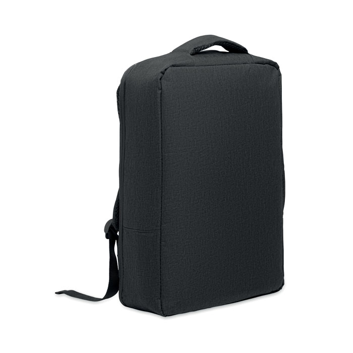 LAUGAR slim 15-inch laptop backpack in RPET with 180° opening and your logo