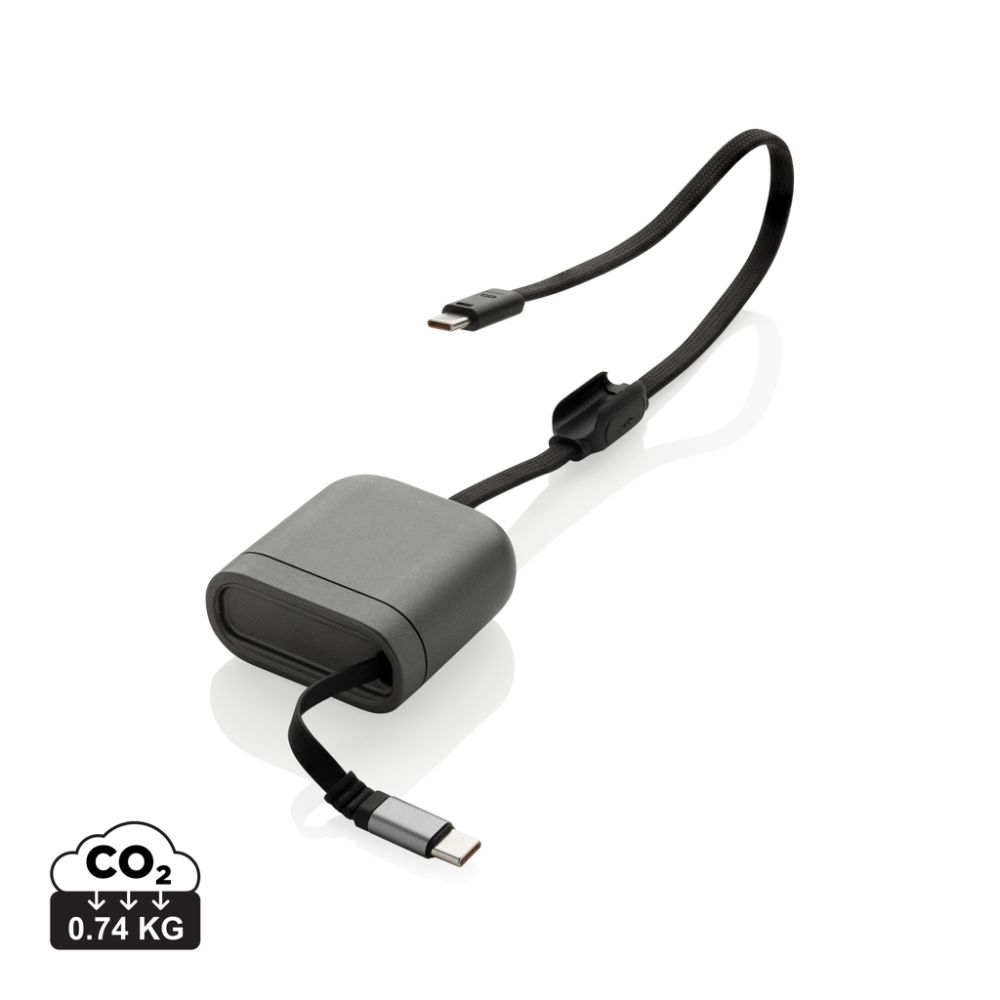Spira RCS retractable USB-C cable, 100 W fast charging, with your logo