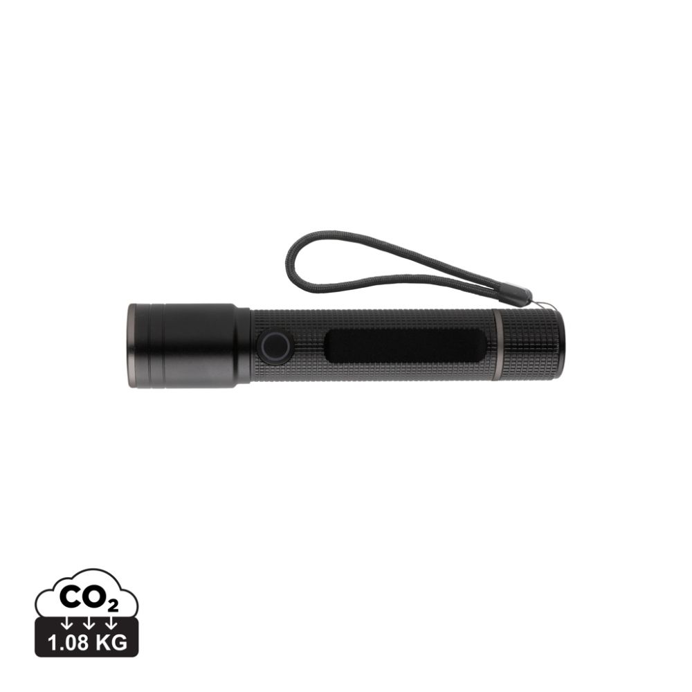 Lukturis Gear X no pārstrādāta alumīnija ar USB uzlādi ar jūsu logo