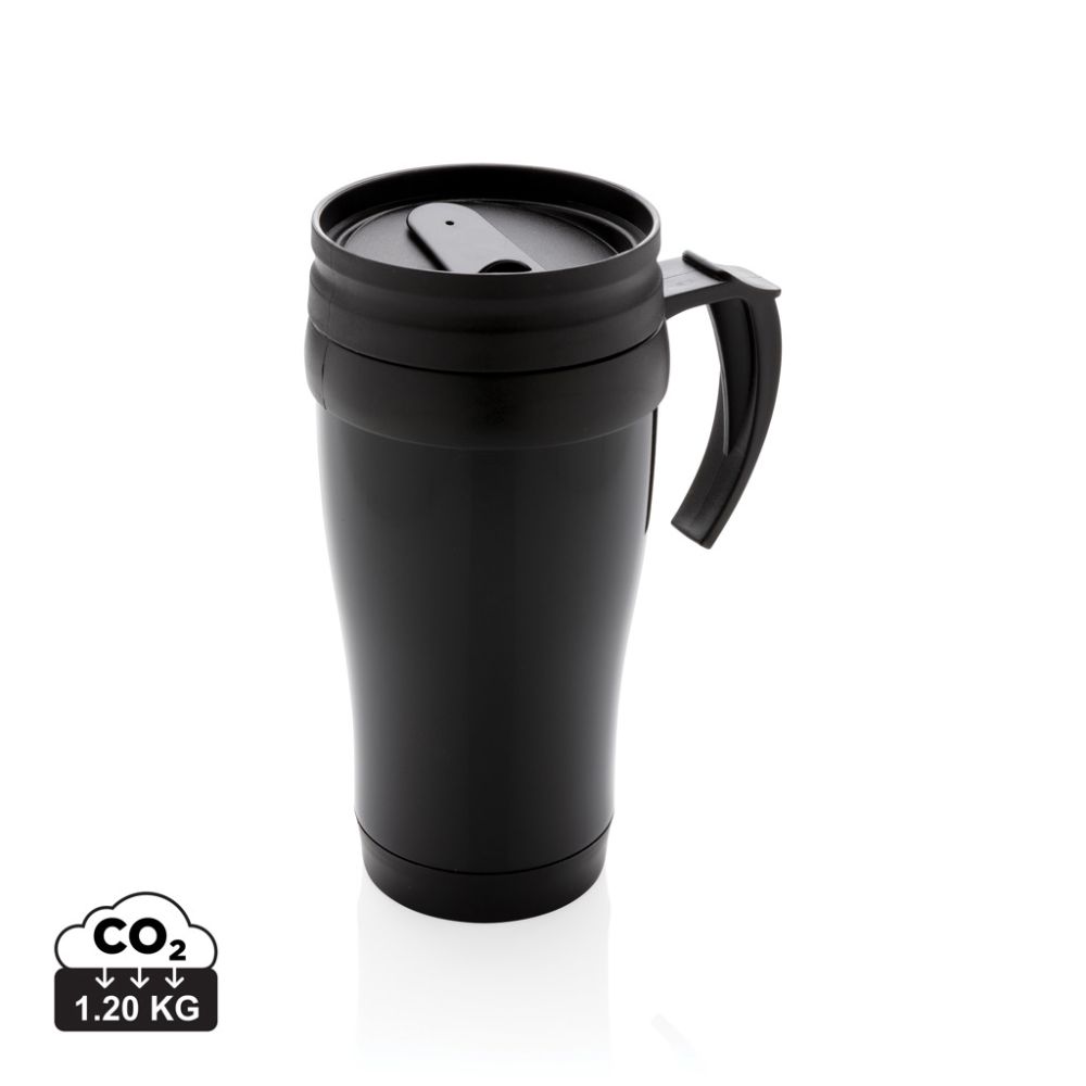 Stainless steel mug P432.13 350 ml with lid and your logo