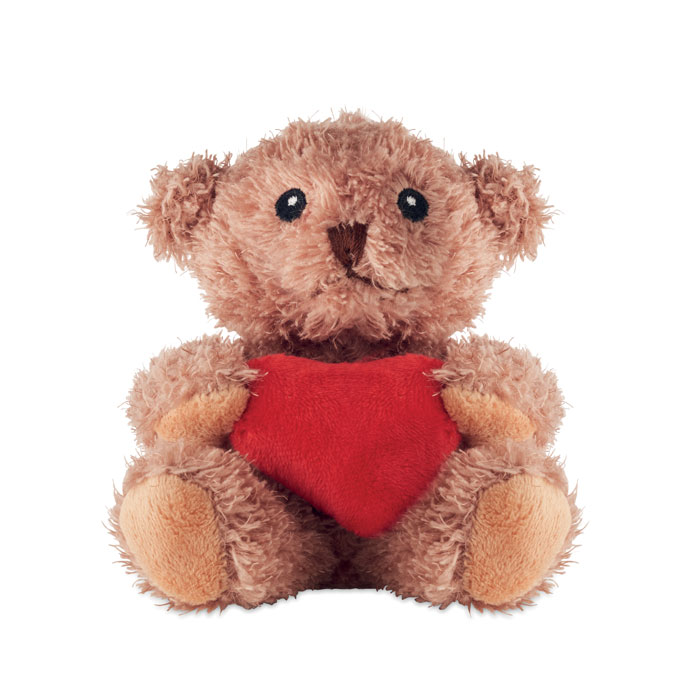 Plīša lācītis CUDDLE ar sirdi ar jūsu logo
