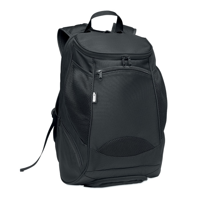 OLYMPIC sports rucksack made from 600D RPET with padel racket compartment, with your logo