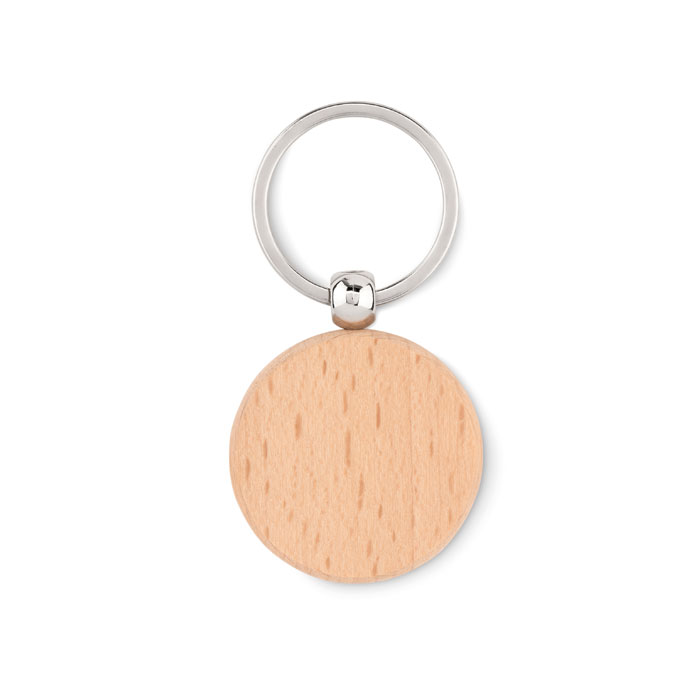 Koka atslēgu piekariņš TOTY WOOD apaļā formā ar jūsu logo