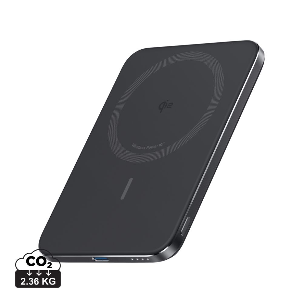 Bezvadu power bank Anker Nano 5K 15W MagGo Qi 2.0 ar magnētu ar jūsu logo