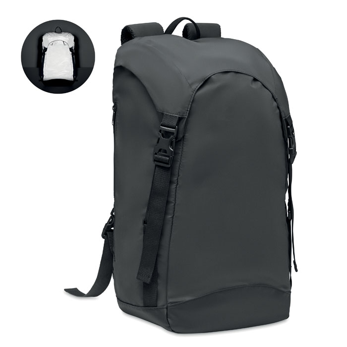 Backpack EIGER with reflective granule coating and padded laptop compartment, with your logo