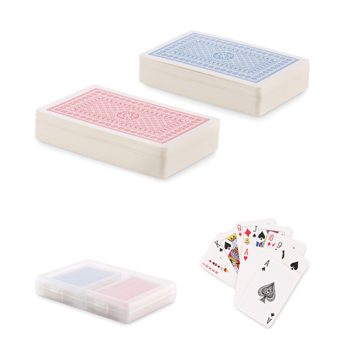 PLAYCARD double playing card set in recycled case with your logo