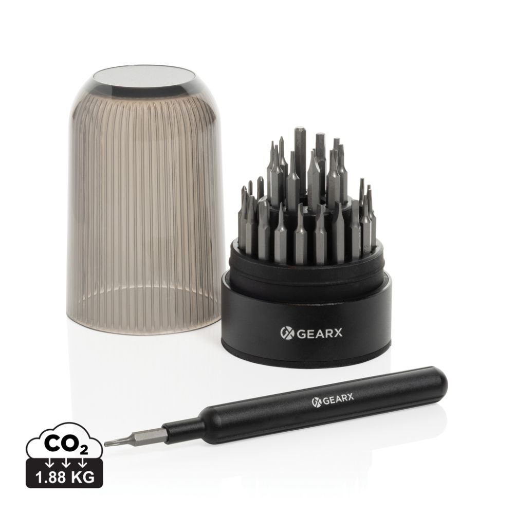 Gear X 31 in 1 precision screwdriver set with compact round case with your logo