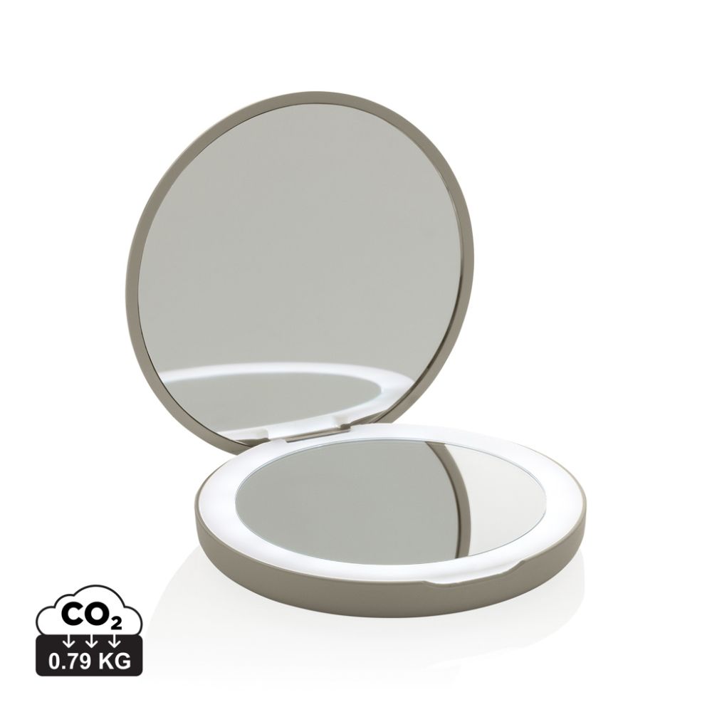 Lumora rechargeable LED make-up mirror with adjustable light, with your logo
