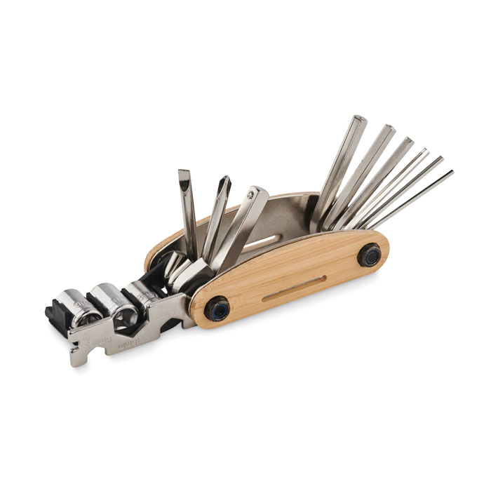 Bamboo pocket multi-tool MANO with 11 functions with your logo