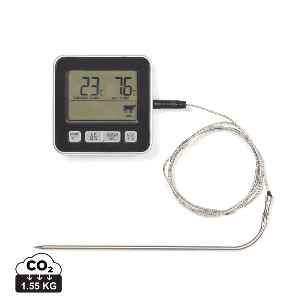 VINGA Hays cooking thermometer with timer and alarm, with your logo