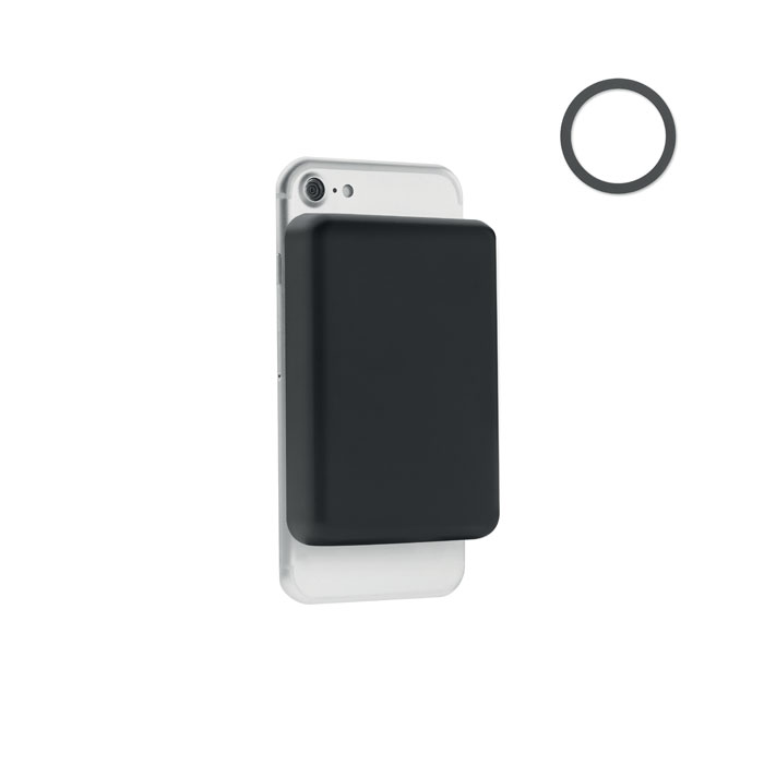 Magnētiskā bezvadu uzlādes ārējā baterija DOUBLETIC 5000 mAh ar jūsu logo