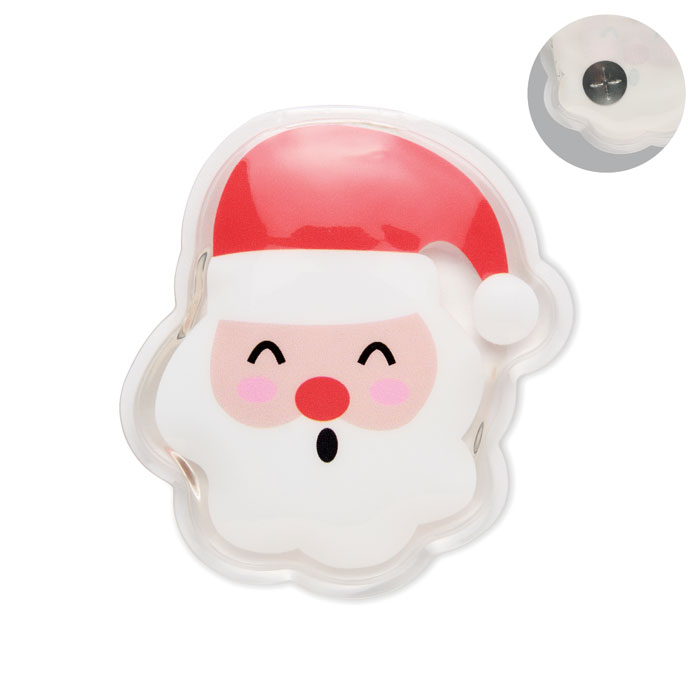 Atkārtoti lietojams roku sildītājs NOEL Ziemassvētku vecīša formā ar jūsu logo