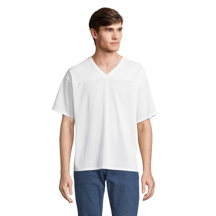 NINO vintage sports T-shirt in recycled polyester mesh with your print
