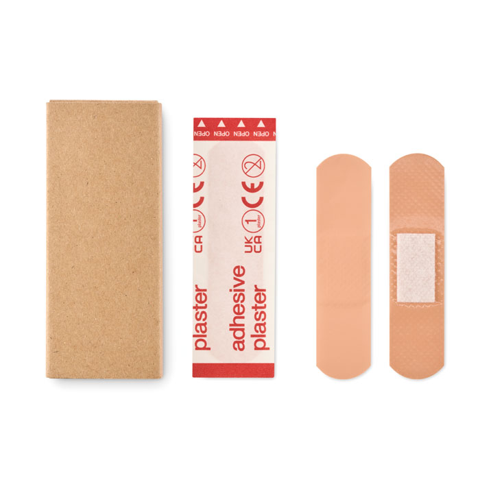 OUCH adhesive plasters set in a recycled paper box with your logo